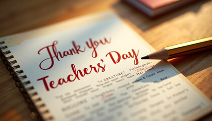 A beautifully crafted heartfelt thank you card for Teachers' Day featuring an inspiring and warm message of appreciation for educators