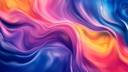 Obraz premium Abstract colorful fluid art, vibrant swirling