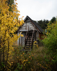 Paisajes de la Patagonia Argentina durante otoño, donde se pueden apreciar puertos y cabañas...