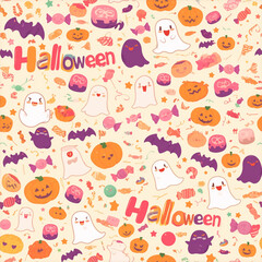 ハッピーハロウィン文字パレードパターン