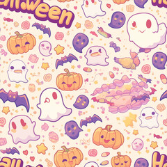 ハッピーハロウィン文字パレードパターン