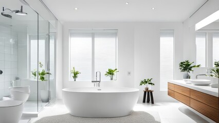interior 3d rendering of bathroom