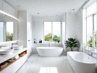 interior 3d rendering of bathroom