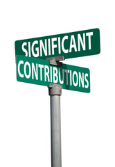 Obraz premium significant contributions sign
