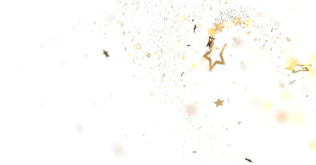 Shimmering Starry Christmas: Spectacular 3D Illustration Showcasing Falling Holiday Stars