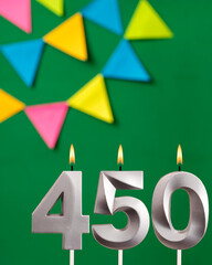Number of followers or likes - Candle number 450