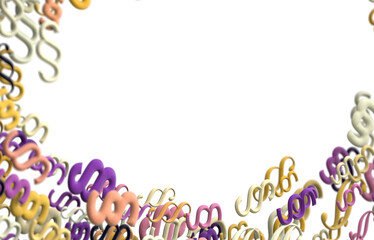 3d Symbol of Law and Justice, with lots of copy space for your individual text