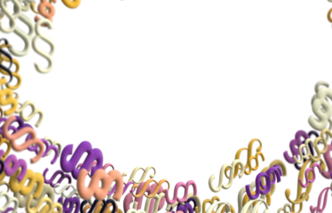 3d Symbol of Law and Justice, with lots of copy space for your individual text