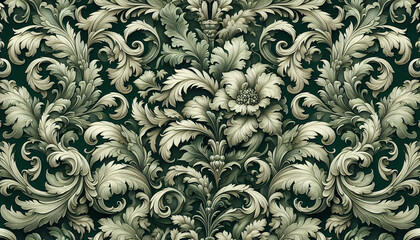 Ornate Symmetrical Scrollwork Pattern