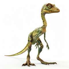 Fototapeta premium Compsognathus 3D fantasy animal cartoon isolated whitebackground