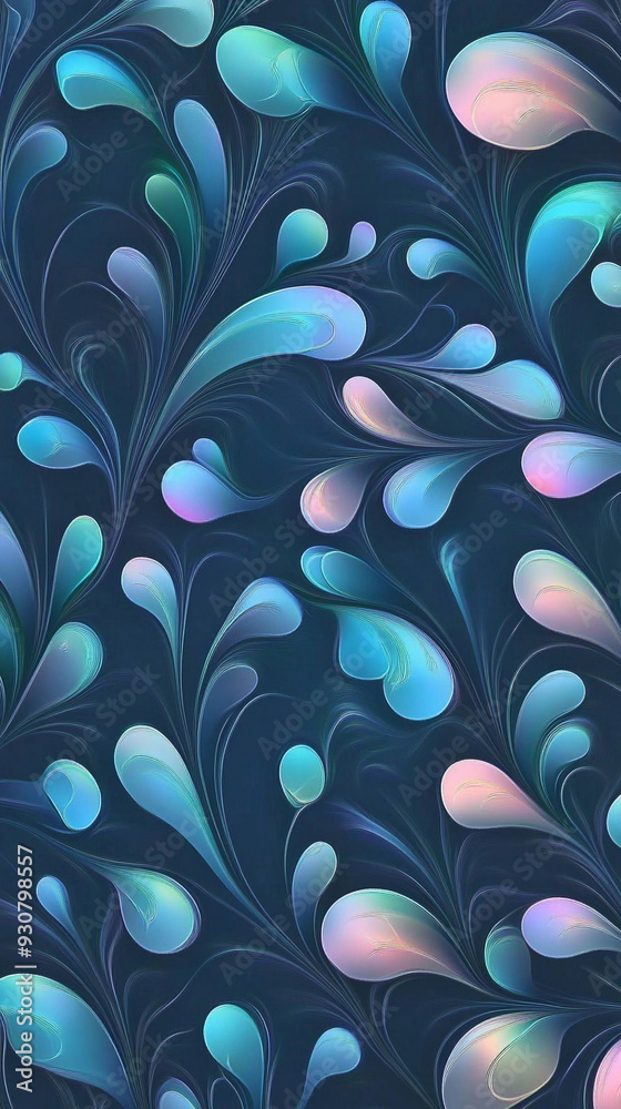 Wall mural creative background with abstract petals