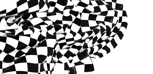 The checkered flag waves in victory a symbol of triumph and achievement