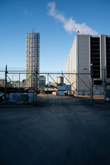 Obraz premium Smoke stack and loading bay