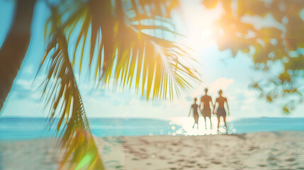 Background blur, defocused tropical summer scene