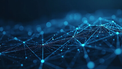 Obraz premium Digital Network Wave Pattern