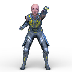 女性騎士　3DCGレンダリング