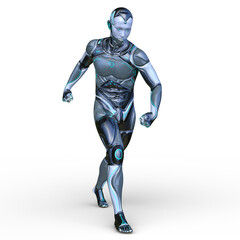 男性サイボーグ　3DCGレンダリング