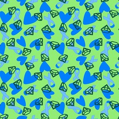 Breast cancer month seamless pink ribbon day mammogram pattern