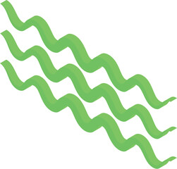 Green wave pattern forming an abstract background design