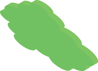 3d illustration of a green cloud computing symbol floating on a white background