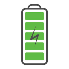 full battery icon vector, editable stroke, pixel perfect