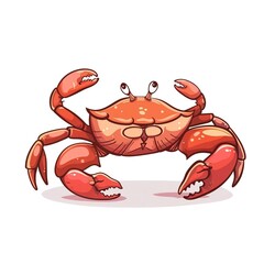 Fototapeta premium Crab Sound element animal cartoon isolated whitebackground 16:9