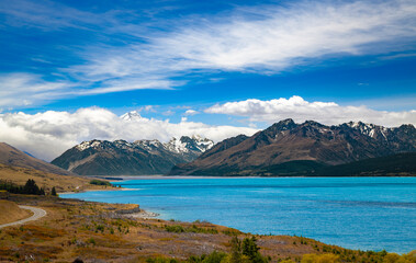 lake and mountains 