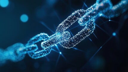 Abstract Digital Chain Link Network Connection Concept
