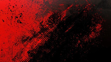 Abstract Red and Black Grunge Texture Background