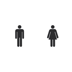 Male female icon logo flat vector design