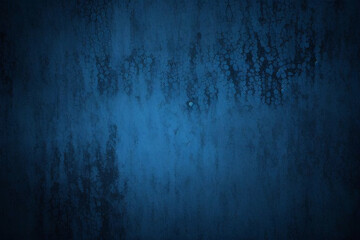 Obraz premium Black dark azure cobalt sapphire blue abstract background. Color gradient. Geometric shape. Wave, wavy curved line. Rough grunge grain noise. Light neon metallic shine shimmer bright. Design 