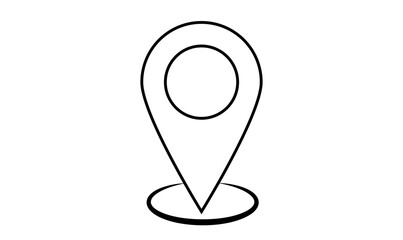 loaction pin map icon flat ilustration icon design