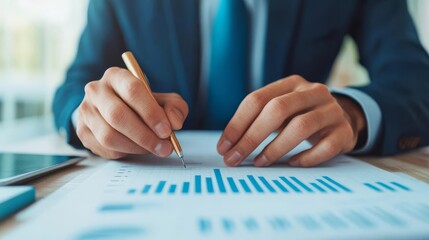 Business manager preparing an audit trail, organization, ensuring transparency and compliance