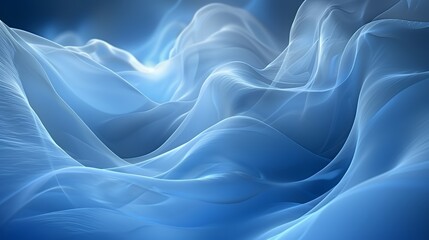 Obraz premium A serene abstract representation of flowing waves in shades of blue.