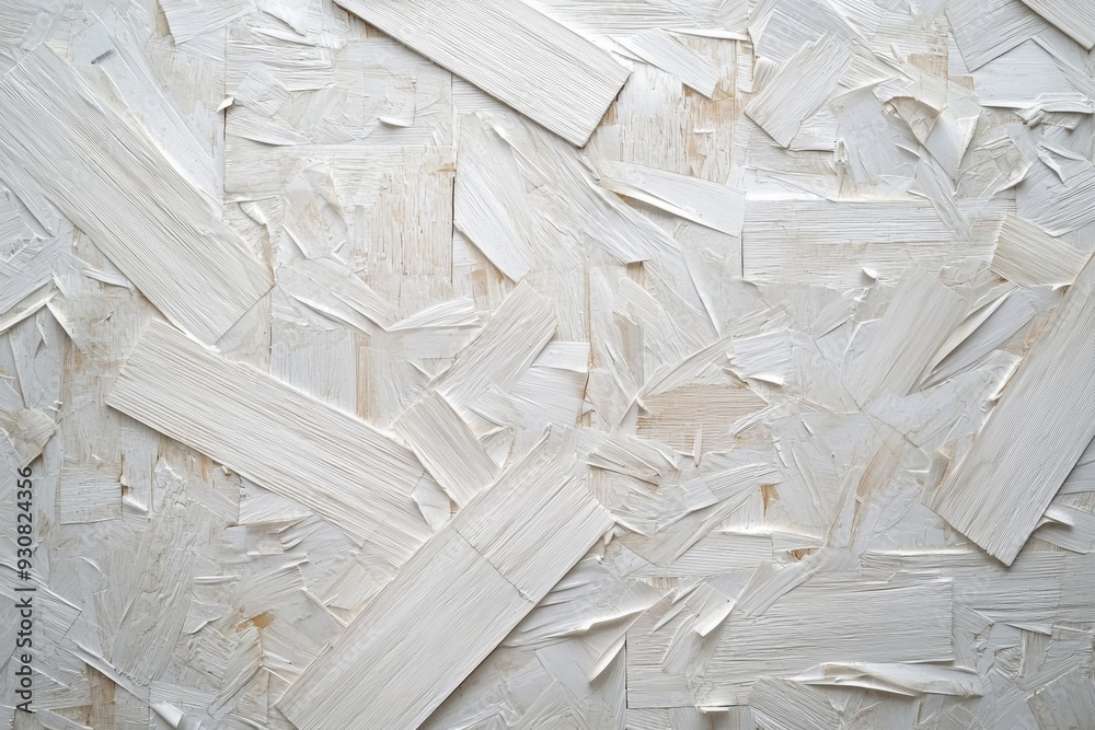 Wall mural Abstract background of white plywood texture created with generative AI