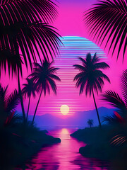 Obraz premium sunset on the beach