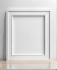 White frame mockup close up, 3d rendering