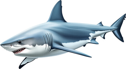 Fototapeta premium Majestic Shark in the Deep Ocean