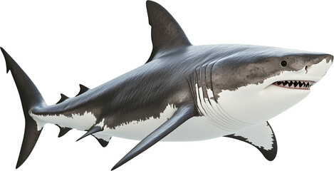 Fototapeta premium Majestic Shark in the Deep Ocean