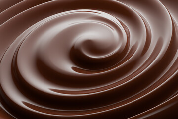 close up of chocolate swirl. 3d render