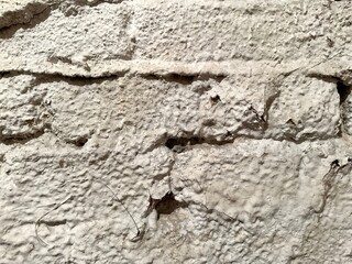 destruction of plaster on walls