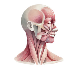 顔の筋肉　人体図