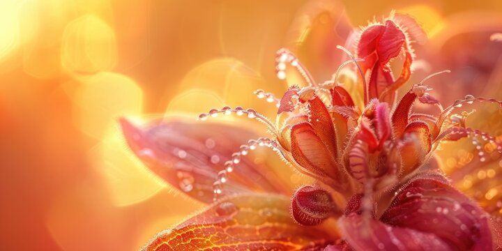 Close up macro photography of the adorable flower head of the Shrimp plant Beloperone Koebiso Justicia brandegeeana