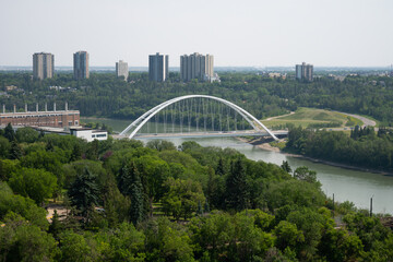 bridge over river in city