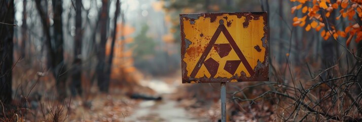 Sign indicating protection from radioactive fallout