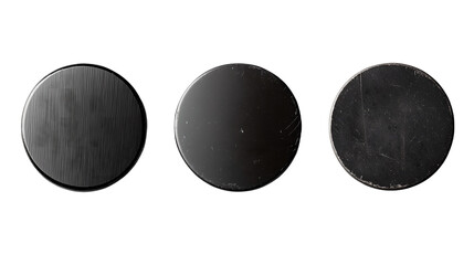 Hockey pucks isolated on white transparent	