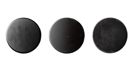 Hockey pucks isolated on white transparent	