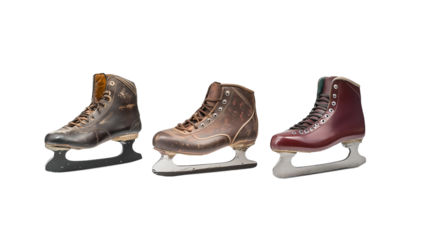 ice skates isolated on white transparent	