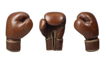 Boxing gloves isolated on white transparent