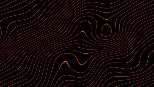 Abstract dynamic orange background with dynamic wave and copy space